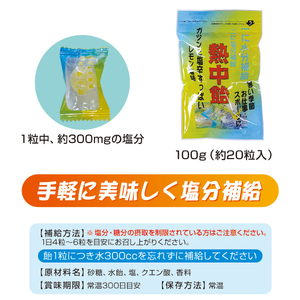 つくし工房　熱中飴　塩辛スッパイレモン塩味　1kg/約200粒入　CN3007-L