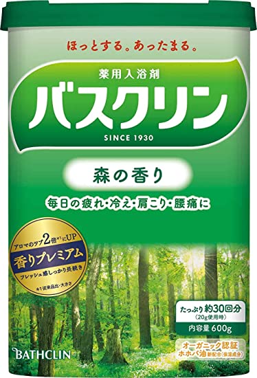 医薬部外品　バスクリン　入浴剤　森の香り600g　約30回分　