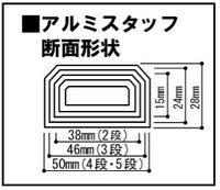 ヤマヨ測定機　測量用品　アルミスタッフ　3m3段　AS3-3　1個